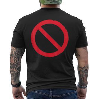 No Symbol Circle Sign Stop Cancel Men's T-shirt Back Print | Seseable UK
