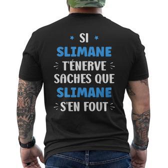 Nomilimane T'énerve Humour Prénom Personnalisélimane T-shirt imprimé au dos - Cadeauxyz