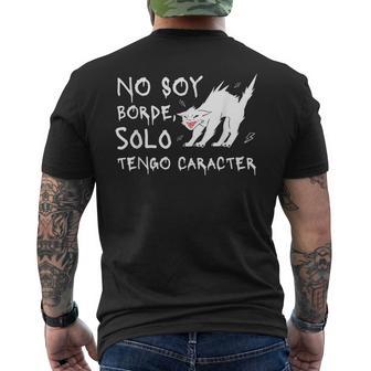 Nooy Borde Tengo Caracter Regalo Gracioso Camiseta Hombre Estampado Espalda - Regaloses
