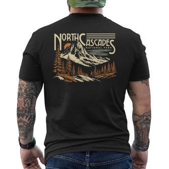 North Cascades National Park Washington Men's T-shirt Back Print - Thegiftio UK