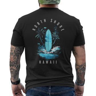 North Shore Oahu Hawaii Vintage Surf Beach Surfer Souvenir Men's T-shirt Back Print - Thegiftio UK