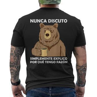 Nunca Discutoimplemente Explico Por Qué Tengo Razón Oso Camiseta Hombre Estampado Espalda - Regaloses