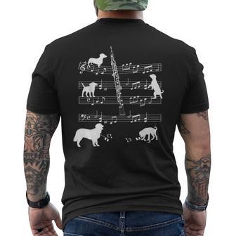 Oboe Jugador Perro Para Perros Oboist Y Oboe Camiseta Hombre Estampado Espalda - Regaloses