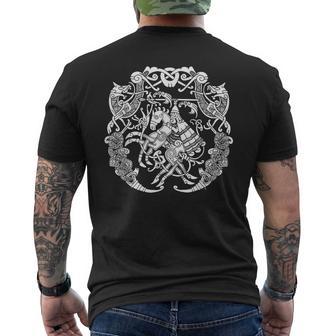 Odinleipniralknutiking Nordique T-shirt imprimé au dos - Cadeauxyz