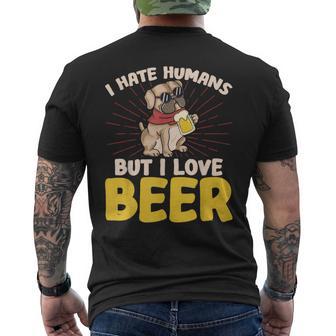 Odio A La Gente Pero Amo La Cerveza Camiseta Hombre Estampado Espalda - Regaloses