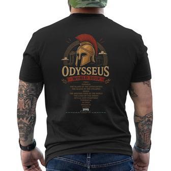 Odysseus-World Tour Ancient Greek Epic Mythology Men's T-shirt Back Print - Thegiftio UK