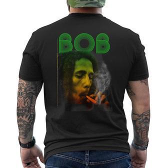 Offizielles Bob Marley Bobmoke Reggaeintage Retro T-Shirt mit Rückendruck - Geschenkecke