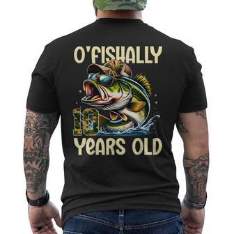 O'fishally 10 Years Old Fishing 10Th Birthday Bass Fish Boys Men's T-shirt Back Print - Thegiftio UK