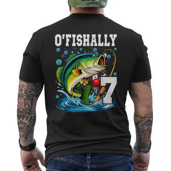 O'fishally 7 Years Old Fishing 7Th Birthday Boys Kids Men's T-shirt Back Print - Thegiftio UK