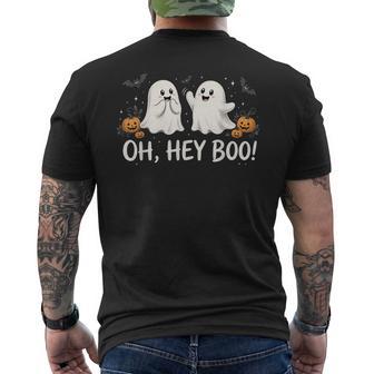 Oh Hey Boo Ghosts Halloween Men's T-shirt Back Print - Thegiftio UK