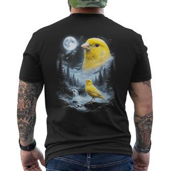Oiseau Canari Jaune Hurlant À La Lune Rétro Des Années 90 T-shirt imprimé au dos - Cadeauxyz