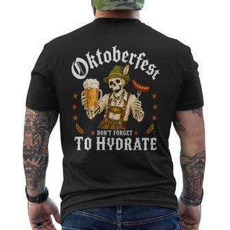 Oktoberfest Prost Lederhosen German Beer Drinking Men's T-shirt Back Print - Thegiftio UK