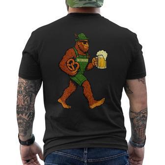 Oktoberfest Sasquatch Lederhosen Beer Festival Men's T-shirt Back Print - Thegiftio UK