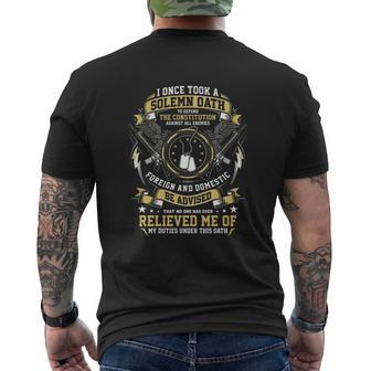 I Once Took A Solemn Veteran T Shirt Name Men's T-shirt Back Print | Seseable UK