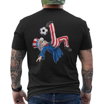 Oncleam 4 Juilletélo De Football Kick-Boy Drapeau Américain T-shirt imprimé au dos - Cadeauxyz
