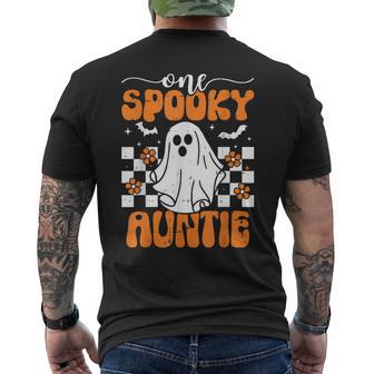 One Spooky Auntie Matching Family Halloween Costumes Men's T-shirt Back Print - Thegiftio UK