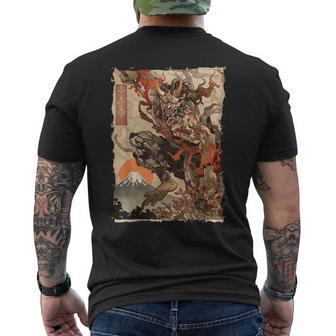 Oni Mask Tattoo Japanese Yokai Men's T-shirt Back Print - Thegiftio UK