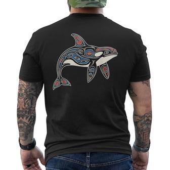 Orca Native American Indian Pride Pacific Northwest Tribe Men's T-shirt Back Print - Thegiftio UK