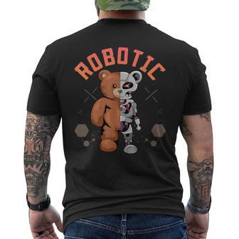 Oso De Peluche Robótico Medio Oso Diseño Fresco Del Robot Del Medio Oso Camiseta Hombre Estampado Espalda - Regaloses