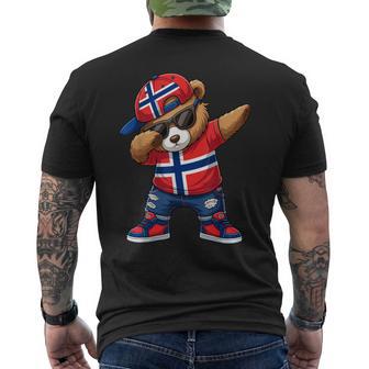 Oso Noruego Bandera De Noruega Dab Niños 2026 Camiseta Hombre Estampado Espalda - Regaloses