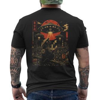 Otaku Kawaii Anime Mangaamurai Ramen Y2k Cyberpunk Japan Camiseta Hombre Estampado Espalda - Regaloses