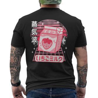 Otaku Leche De Fresa Kawaii Japonesa Pastel Rosa Gótico Retro Camiseta Hombre Estampado Espalda - Regaloses