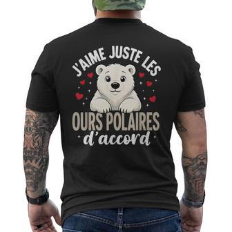 Ours Polaire Mignon Kawaii Amoureux Banquise T-shirt imprimé au dos - Cadeauxyz