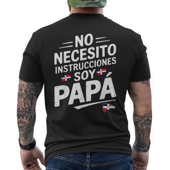 Hispanic Father Day Outfit Idea In Spanish & Dominican Dad Men's T-shirt Back Print | Seseable UK