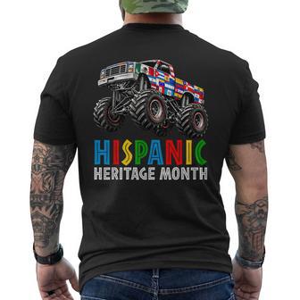 Hispanic Heritage Month Truck Flags Boys Kids Men's T-shirt Back Print - Thegiftio UK