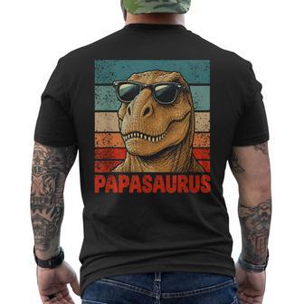 Papasaurus Dad Dinosaur Men's T-shirt Back Print - Thegiftio UK