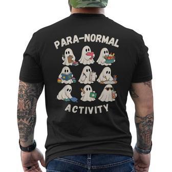 Para-Normal Activity Cute Ghost Paraprofessional Halloween Men's T-shirt Back Print - Thegiftio UK