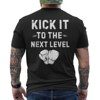 Patea Aliguiente Nivel Kick Boxing Artes Marciales Pasión In Mangas Camiseta Hombre Estampado Espalda - Regaloses