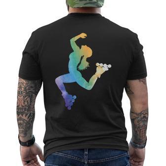 Patinador Chica Patinaje Patín Rodillo Patines En Línea Camiseta Hombre Estampado Espalda - Regaloses