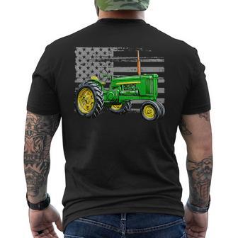 Patriotic Farm Tractor America Us Flag American Farmer Men's T-shirt Back Print | Seseable UK