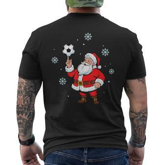 Père Noël Football Noël Grand Rire Cadeaux Noel Pour Hommes T-shirt imprimé au dos - Cadeauxyz