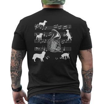 Perro De Jugador De Cuerno Francés Para Perros De Jugador De Cuerno Y Cuerno Francés Camiseta Hombre Estampado Espalda - Regaloses