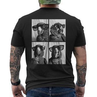 Perroquets Mignons Avec Lunettes Deoleil Cool Birds Animals Photos T-shirt imprimé au dos - Cadeauxyz