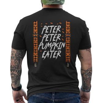 Peter Pumpkin Eater Suspenders Halloween Costume Boys Men's T-shirt Back Print | Seseable UK