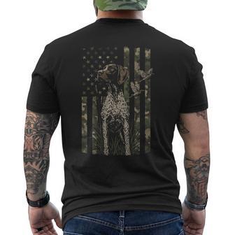 Pheasant Hunting Dog Distressed On Back Men's T-shirt Back Print - Monsterry UK