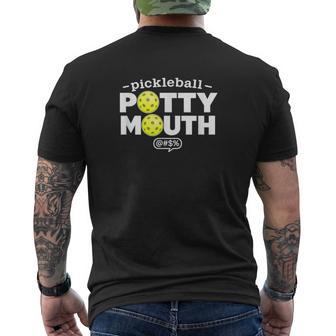 Pickleball Potty Mouth Player Humor Men's T-shirt Back Print - Thegiftio UK