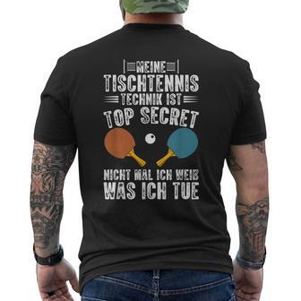 Ping Pong Geschenke Lustiges Meine Tischtennis Technik Erwachsenechwarz Halbarm Casual Humorous Table Tennis T-Shirt mit Rückendruck - Geschenkecke
