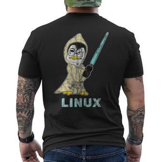 Pingüino Nerd Informático Linux Para Administratore Camiseta Hombre Estampado Espalda - Regaloses