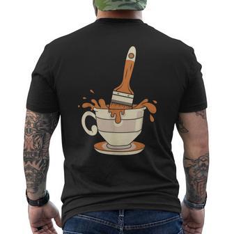 Pintura Café Artista Pincel Pintor Camiseta Hombre Estampado Espalda - Regaloses