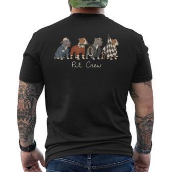 Pit Crew Pitbull Race Car Racing Dog Lover Men's T-shirt Back Print - Thegiftio UK