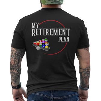 Plan De Jubilación Juego De Billar Jugador De Billar Camiseta Hombre Estampado Espalda - Regaloses