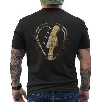 Plectro Instrumento Musical Música Púa Bajista Bajo Camiseta Hombre Estampado Espalda - Regaloses