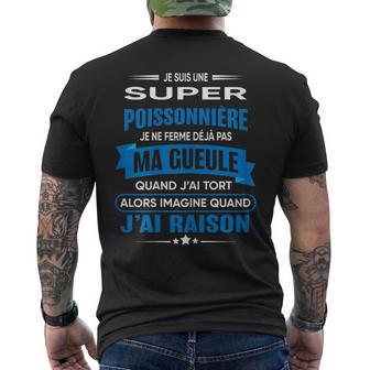 Poissonnière Je Ferme Pas Ma Gueule Cadeau Poissonnière T-shirt imprimé au dos - Cadeauxyz