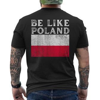Be Like Poland Half Poland Usa Us Polska Men's T-shirt Back Print | Seseable UK