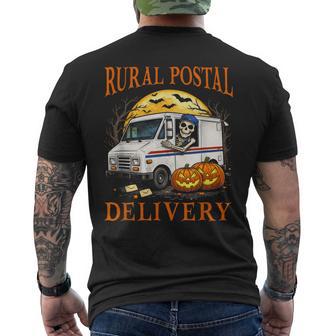 Postal Worker Halloween Rural Postal Delivery Mailman Men's T-shirt Back Print - Thegiftio UK