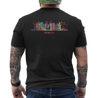 Praguerkyline Coloré Paysage Urbain Prague T-shirt imprimé au dos - Cadeauxyz